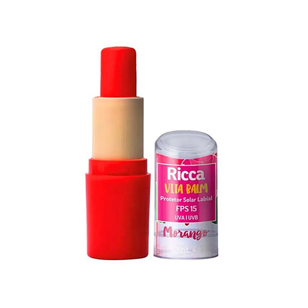 PROTETOR SOLAR LABIAL RICCA FPS15 MORANGO