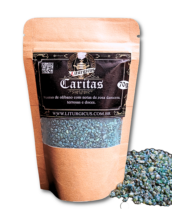 Incenso Liturgicus Cáritas - perfumado com Rosas Damascenas 70g