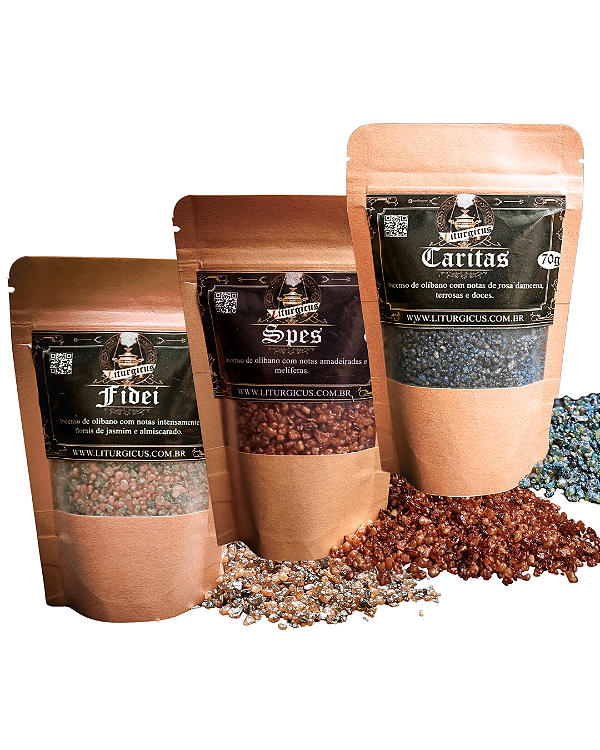 Kit promocional Virtudes - Incenso Liturgicus exclusivos