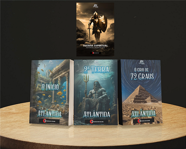 Conjunto com os 4 Livros (O Início - Atlântida / 2ª Terra - Atlântida  / O Giro de 72 Graus / Guerra Espiritual )  (Pré Venda) ( Prazo e envio 90 dias)