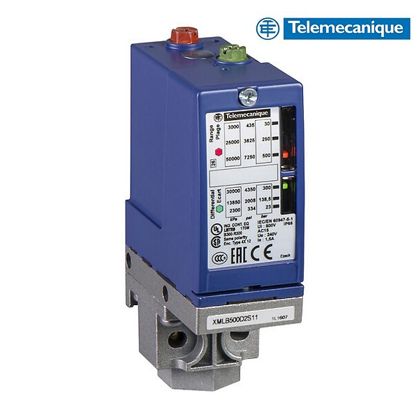 Pressostato 10A160Bar 1Na+1Nf - XMLB160D2S11 - Telemecanique