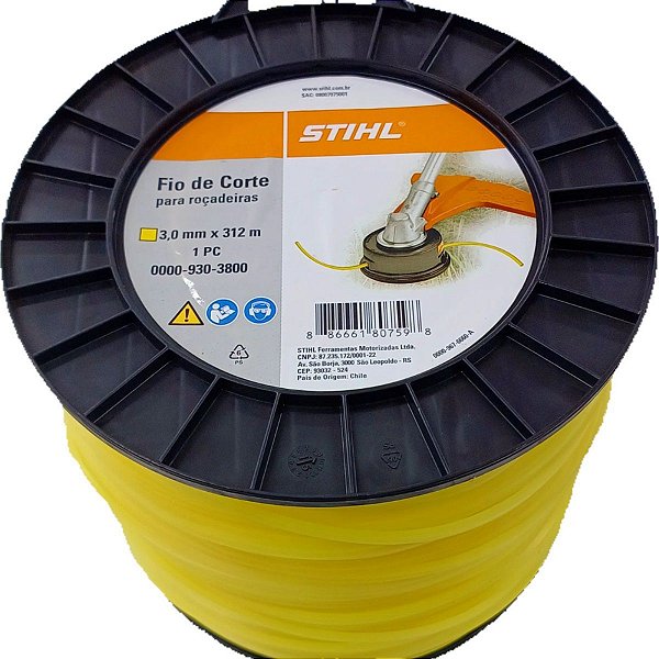 Fio de Corte Quadrado Stihl 3,0mm Rolo de 312 metros