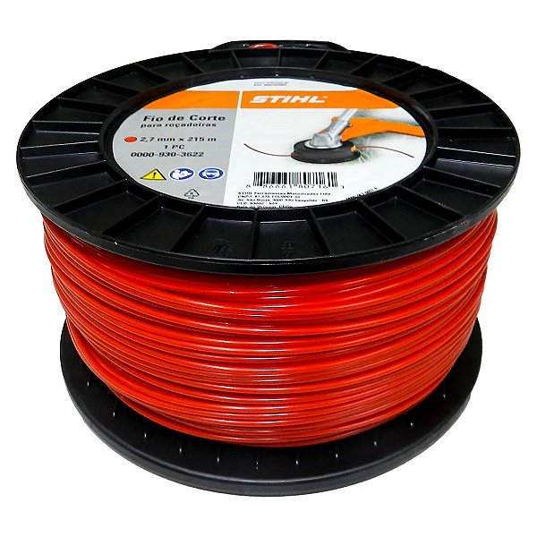 Fio De Nylon para Roçadeira Stihl 2,7mm Redondo 215m