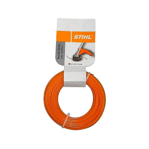 Fio de Nylon Stihl Redondo 2.4mm x 15.3m (Laranja)