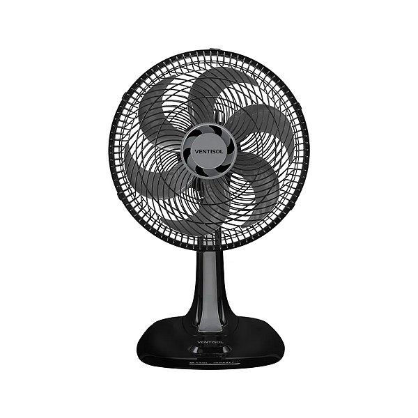 Ventilador de Mesa Turbo 6Pás 30CM Preto Ventisol
