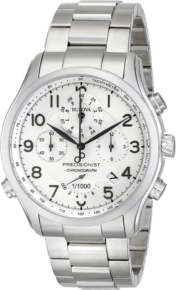 Relógio Bulova Prata | Precisionist | Cronógrafo | WB31747Q | 96B183