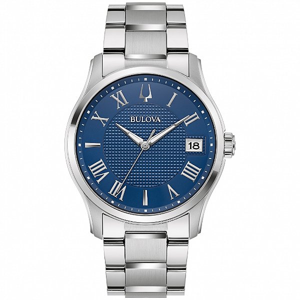 Relógio Bulova Wilton Classic Quartz Azul 96B386