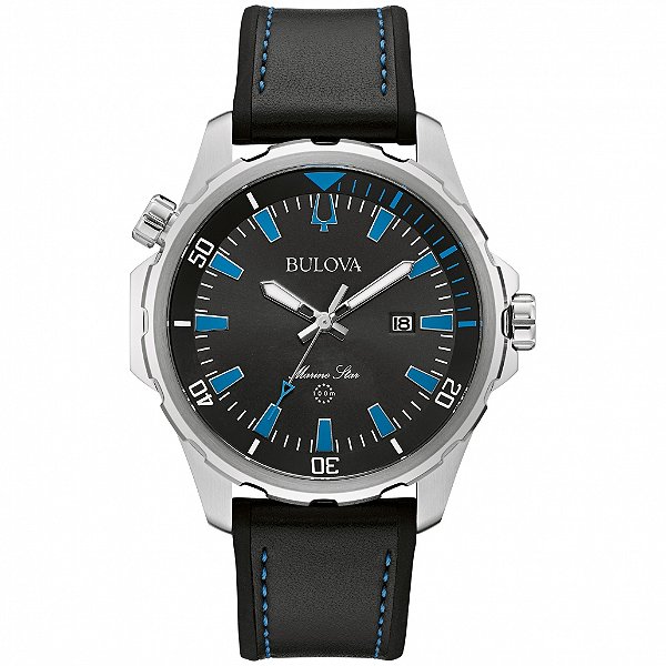 Relógio BULOVA Couro Marine Star 96B337