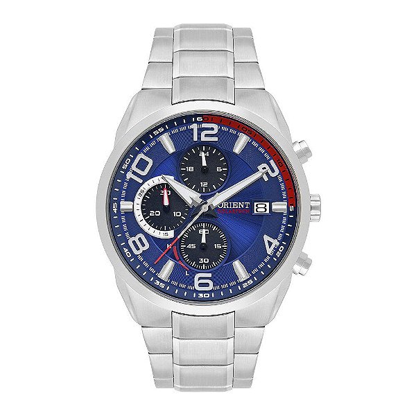 Relógio Orient Masculino Prateado SolarTech MBSSC256 D2SX