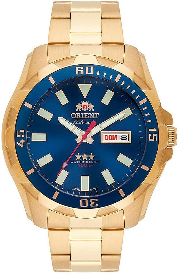 Relógio Orient Automático Masculino Dourado 469GP078F D1KX