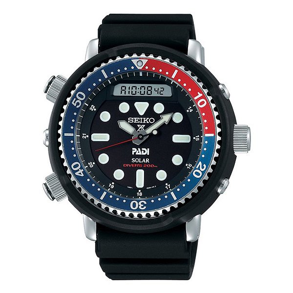 Relógio Seiko Prospex Solar ARNIE SNJ027P1 PADI Pepsi
