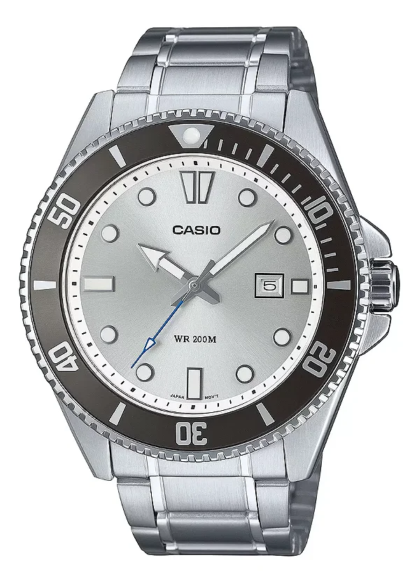Relógio CASIO DURO Branco 44mm MDV-107D-7AVDF 200m