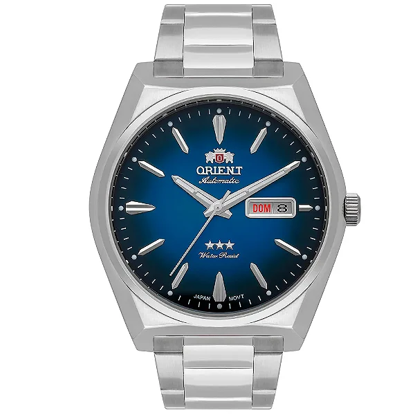 Relógio Orient 3 Estrelas Automático Azul F49SS013NH D1SX