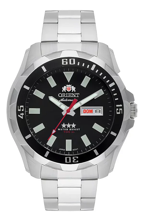 Relógio Orient 3 Estrelas Automático 469SS078NH P1SX