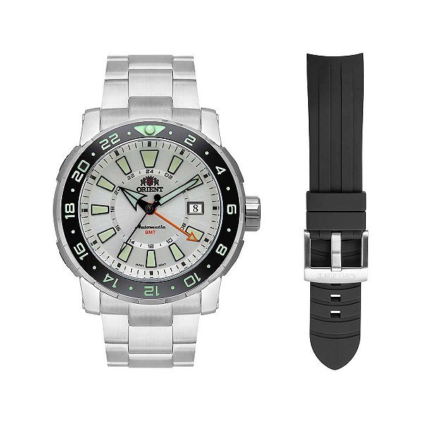 Relógio Orient Poseidon GMT Automático BRANCO NH3SS002 S1SX