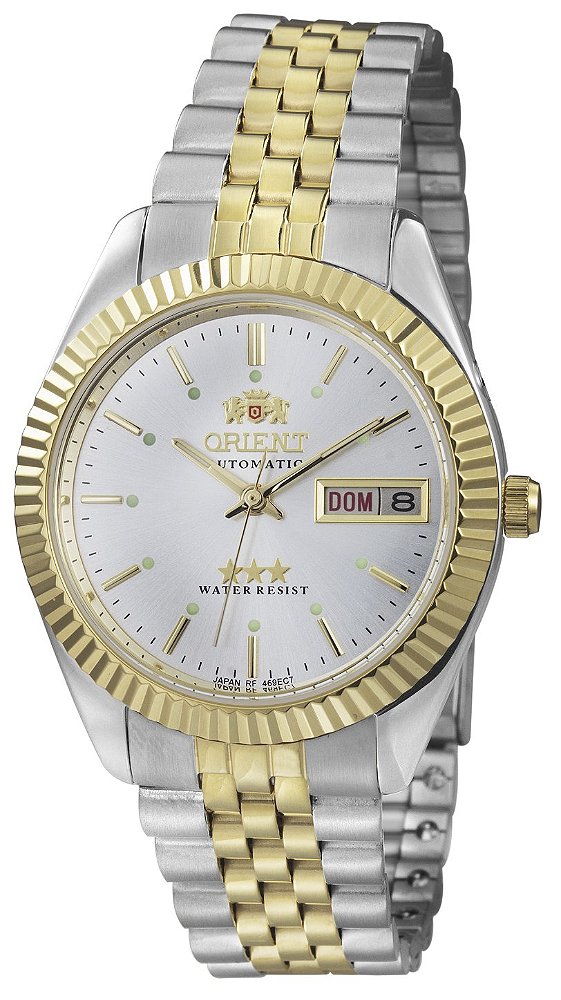 Relógio Orient 3 Estrelas Automático Misto Prata 469ED1NH S1SK