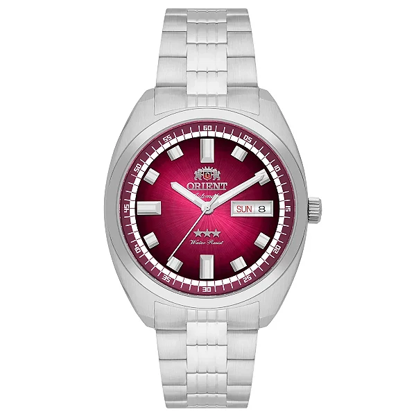 Relógio Orient 3 Estrelas Heritage Automático Vermelho YN6SS004 W1SX
