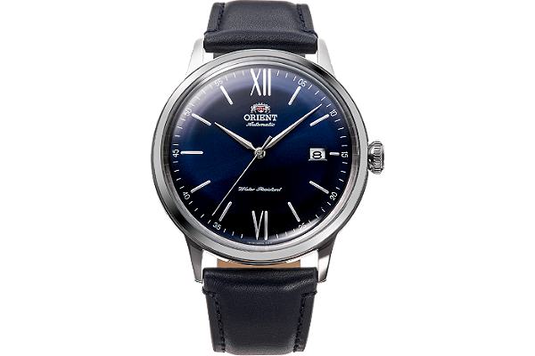 Relógio Orient Bambino Automático RA-AC0021L30B Azul – Elegância Clássica com Pulseira de Couro