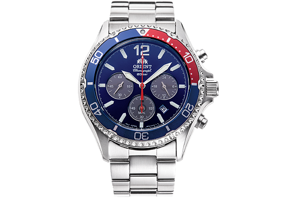 Relógio Orient Mako Solar RA-TX0201L10B Azul – Cronógrafo e Vidro de Safira