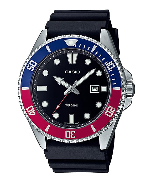 Relógio Casio Duro Pepsi MDV-107-1A3V – Diver 200m