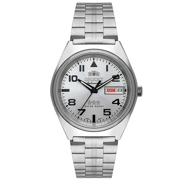 Relógio Orient 3 Estrelas Automático Prata 469SS083NH S2SX