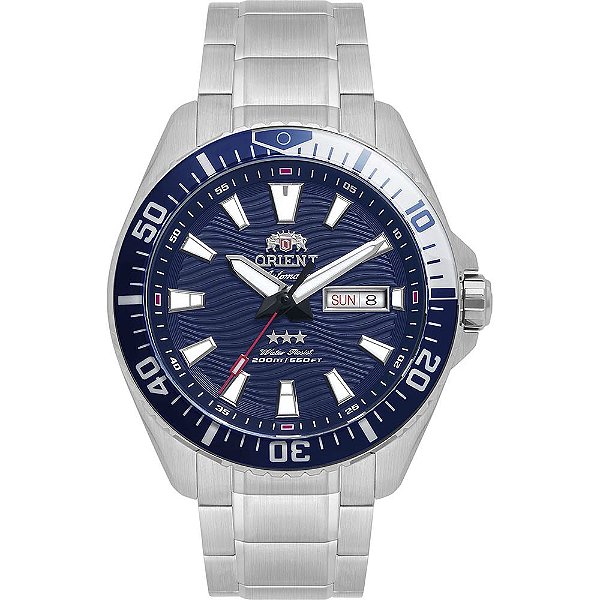 Relógio Orient 3 Estrelas Sport Sea Automático Azul YN6SS012 D1SX