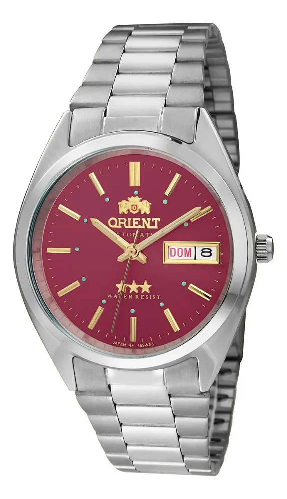 Relógio Orient Automático 3 Estrelas Vermelho 469WA3NH W1SX