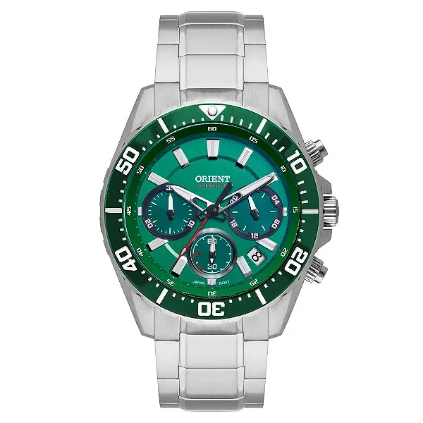 Relógio Orient Solartech Elite Sea Cronógrafo Verde MBSSC288 E1SX