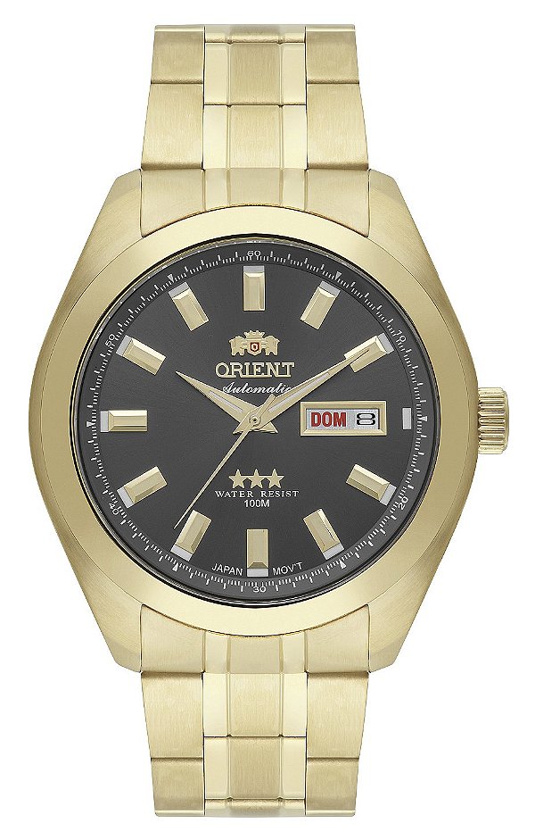 Relógio Orient 3 Estrelas Automático Dourado 469GP076NH G1KX