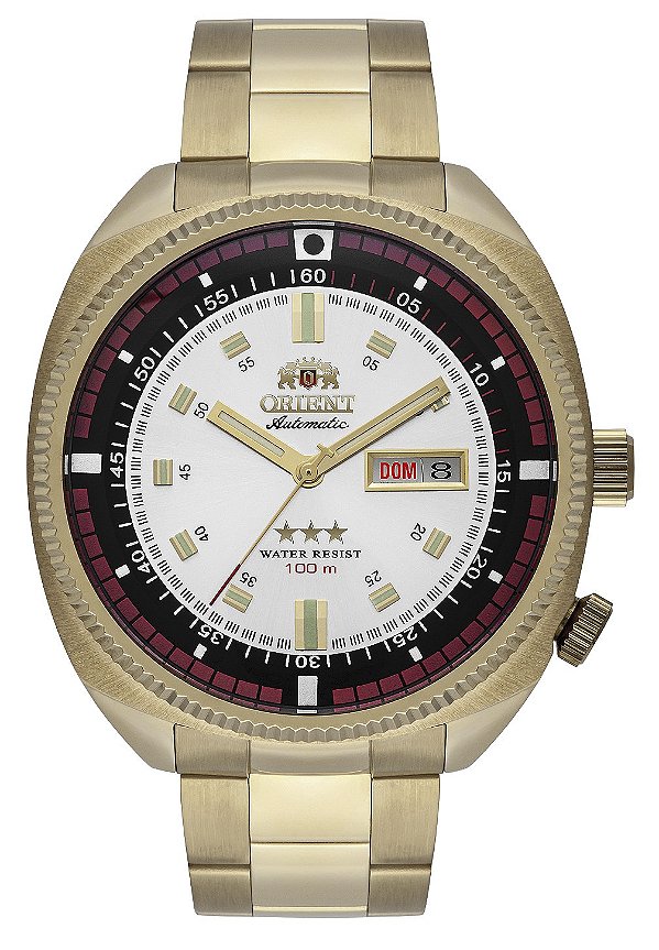 Relógio Orient 3 Estrelas Automático Dourado F49GG002NH S1KX