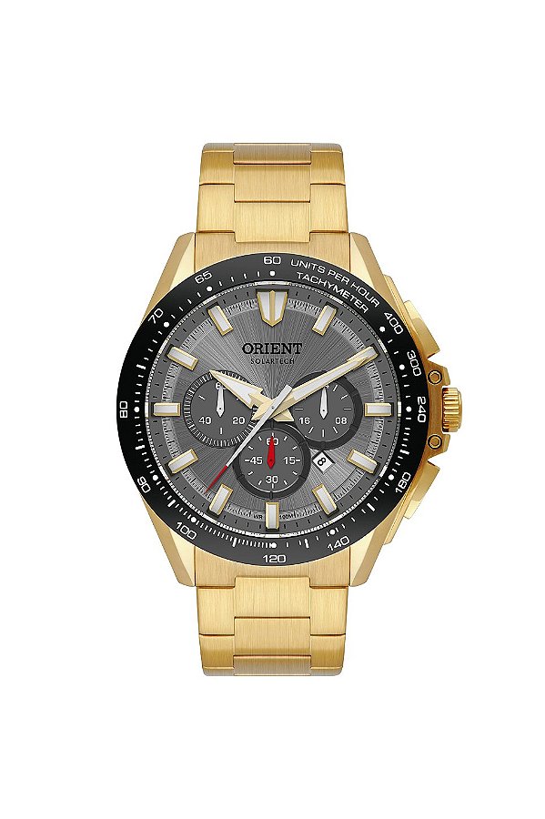 Relógio Orient SolarTech Cronógrafo Dourado MGSSC063 G1KX