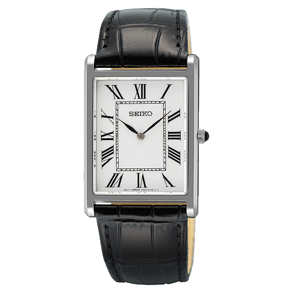 Relógio Seiko Tank Retangular Quartz Branco SWR103B1
