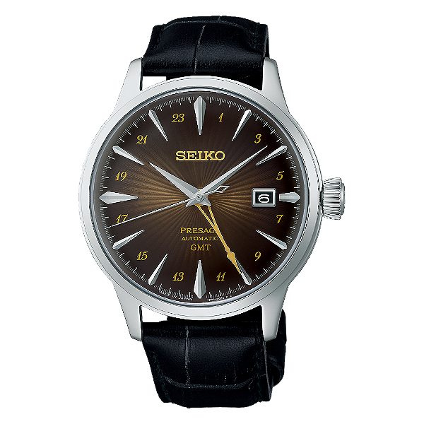 Relógio Seiko Presage Cocktail Time GMT Rusty Nail Automático SSK039J1