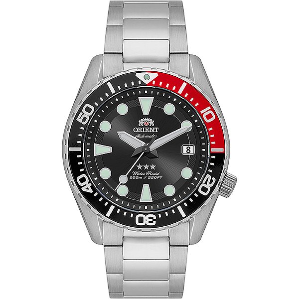 Relógio Orient 3 Estrelas Sport Sea Automático Preto YN6SS011 PVSX
