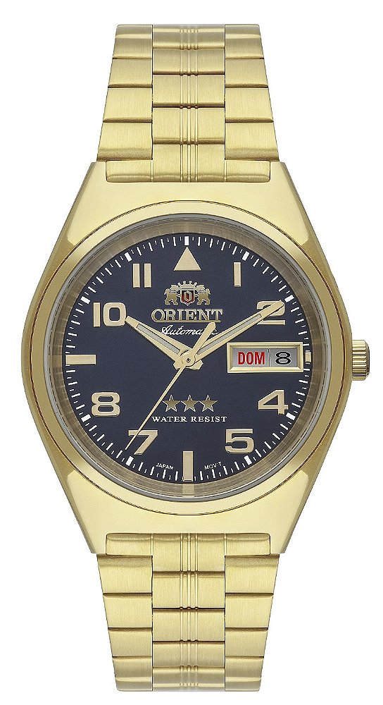Relógio Orient 3 Estrelas Automático Dourado 469GP083NH D2KX