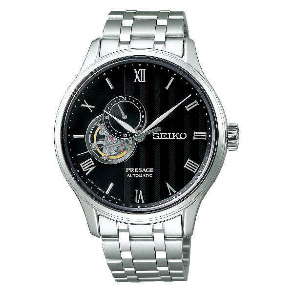 Relógio Seiko Presage Zen Garden Open Heart Automático Preto SSA377J1