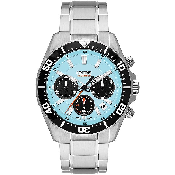 Relógio Orient Solartech Elite Sea Cronógrafo Azul MBSSC288 A1SX