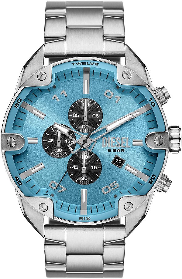 Relógio Diesel Spiked Cronógrafo Masculino Azul DZ4655B1 A2SX