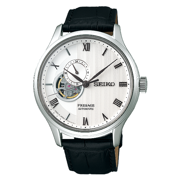 Relógio Seiko Presage Zen Garden Open Heart Automático Branco SSA379J1