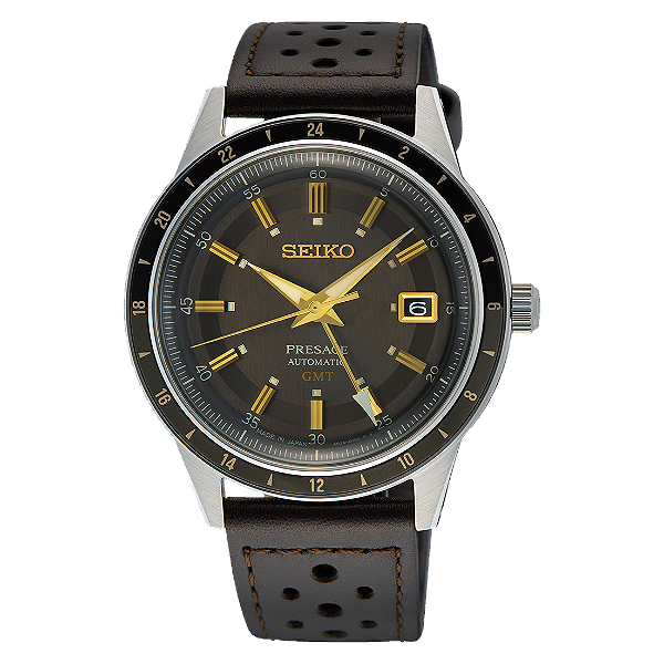 Relógio Seiko Presage Style 60's GMT Automático Cinza SSK013J1