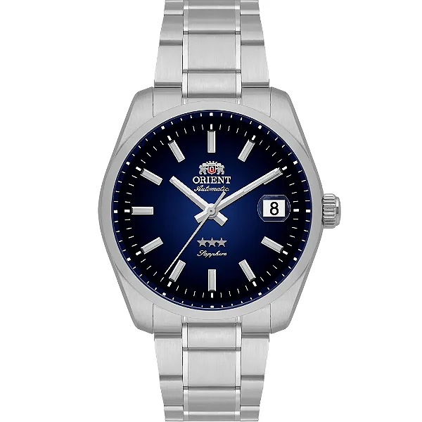 Relógio Orient 3 Estrelas Elegance Automático Azul YN6SS041 D1SX