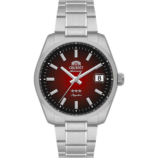 Relógio Orient 3 Estrelas Elegance Automático Vermelho Bordô YN6SS041 W1SX