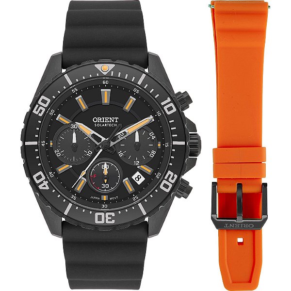 Relógio Orient Solartech Elite Sea ONE-OFF Edição Limitada Cronógrafo Solar Preto MPSPC020 P1PX