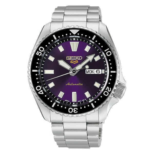 Relógio Seiko 5 Sports SKX Redux 145 Anos Automático Roxo Edo HDB003J1