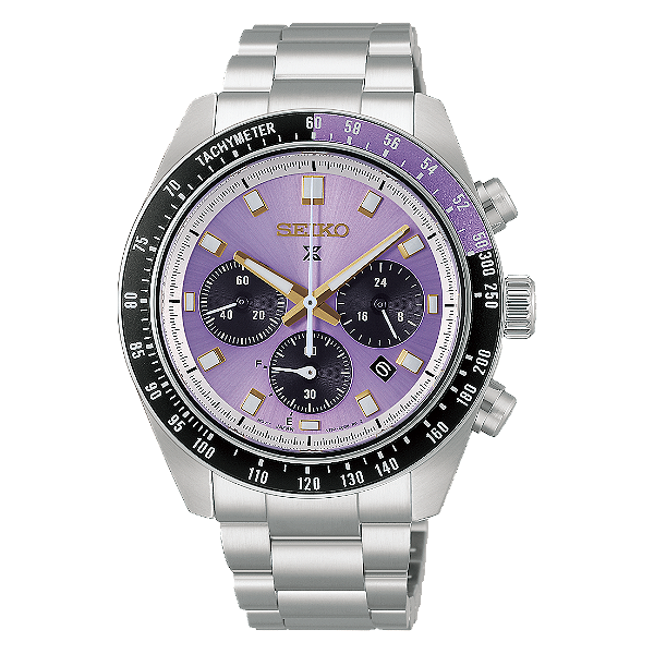 Relógio Seiko Prospex Speedtimer 145 Anos Cronógrafo Solar Roxo Edo HBJ005