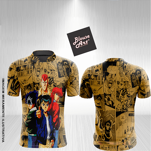 Camisa Geek Anime Yu Yu Hakusho Yusuke Kurama Kuwabara Gk02
