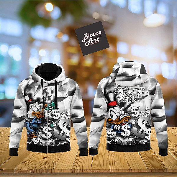 Blusa Agasalho Moletom Canguru Ziper Tio Patinhas Humildade Qb22