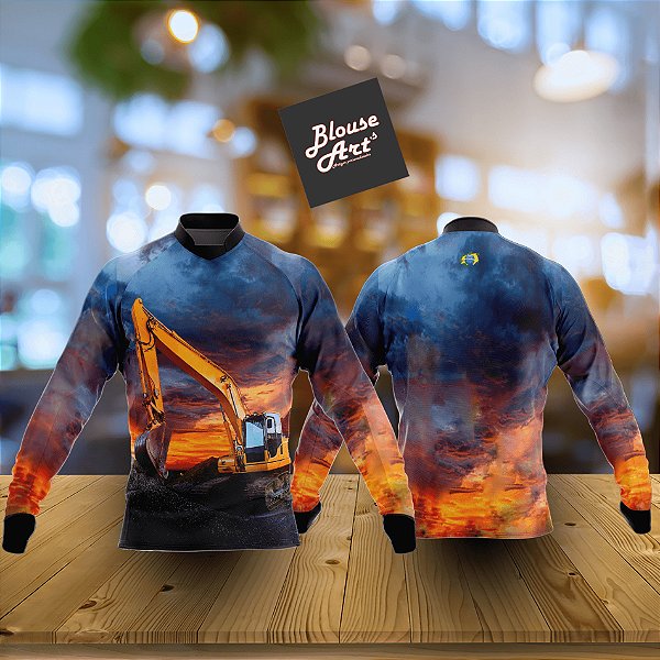 Camisa Máquinas Pesadas Operador Retroescavadeira Uv50 Ma01