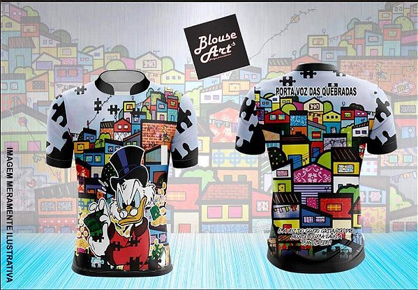 Camisa De Quebrada Qb45 Tio Patinhas Quebra Cabeça Favela