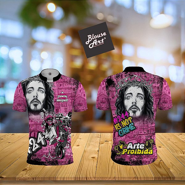 Blusa Jesus Cristo Moto No Grau Quebrada Peita De Favela QB65